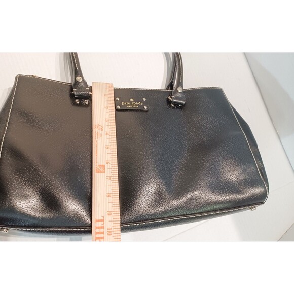 Kate Spade Black Leather Wellesley Martine Shoulder Bag Large Corpcore Business - Picture 11 of 14